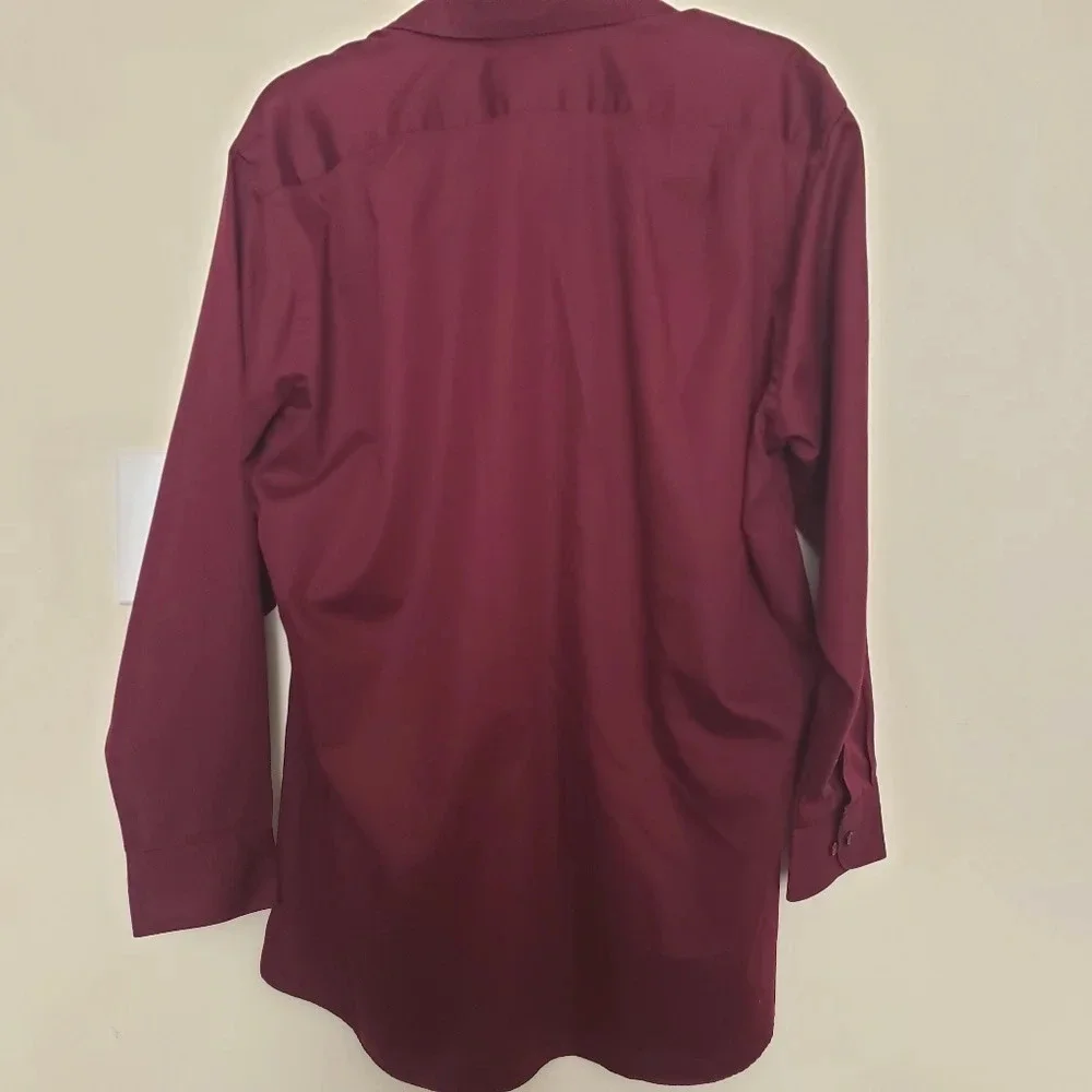 Van Heusen Burgundy Button Down Top
